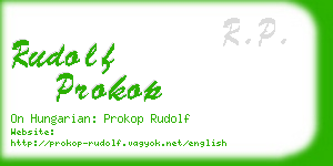 rudolf prokop business card